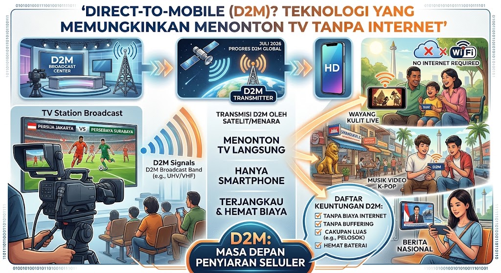 Direct-to-Mobile (D2M)? Teknologi yang Memungkinkan Menonton TV Tanpa Internet